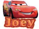 Joey, lightning mcqueen, cars
