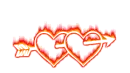 Flaming hearts