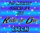 Ride Or Die Bitch