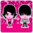 cute girl and handsome boy crying togather