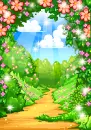 clouds and flowers