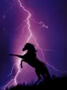 horse in lightning