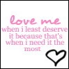 Love me When 