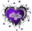 heather purple heart