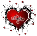 kristen red heart