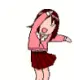 happy anime girl