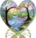 cute heart with glitter