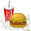 coke and hamburger