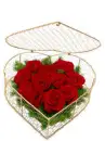 heart box with roses