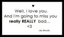 i will miss you