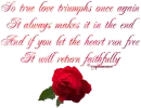So true love triumphs once again