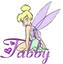 tabby, tinkerbell, purples