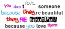You dont love someone