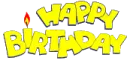 yellow happy birthday