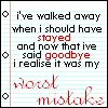 worst mistake