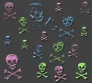 Colorful Skulls