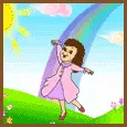 Girl having fun