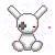 white sparkling bunny