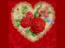 A Heart with flowers and lace