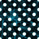 blue lines and white dots