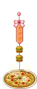 delicious pizza and hamburgers