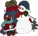 bears with snowman