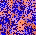 blue and orange spraypaint