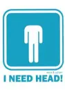 a sign  with guy headless