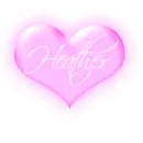 Heather in pink blinking heart 2