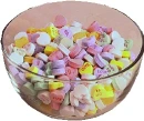 Bowl of Cany Hearts