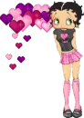 Betty Boop with hearts