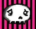 Skull- Pink stripes