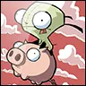 gir on flying pig