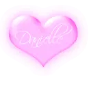 Danielle pink blinking heart white