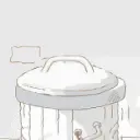 Cute Puppy In Trash Can 