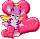 kitty with hearts