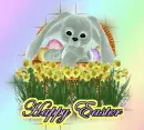 Happy Easter Bunny and Basket