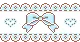 blue bow & lace