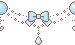 blue bow & bead
