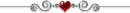 red crystal heart line