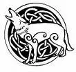 Wolf with Druid knot