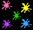 Rainbow splatter