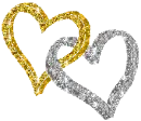 Gold and Silver Hearts
