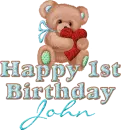 Happy 1st Birthday John
