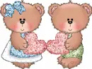 2 Teddies With Hearts