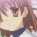 anime girl, hair blowing in the wind