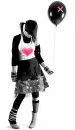 Emo Girl, A heart and a Balloon