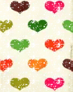 white glittered hearts