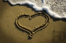Heart in sand