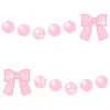pink bow and beads